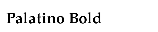 Palatino linotype bold font